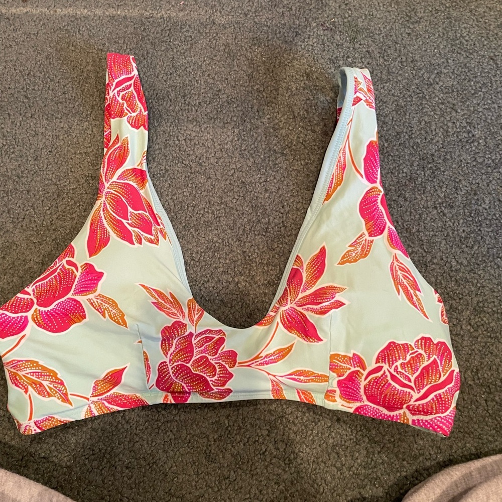 Floral bathing suit top